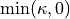 \min(\kappa,0)